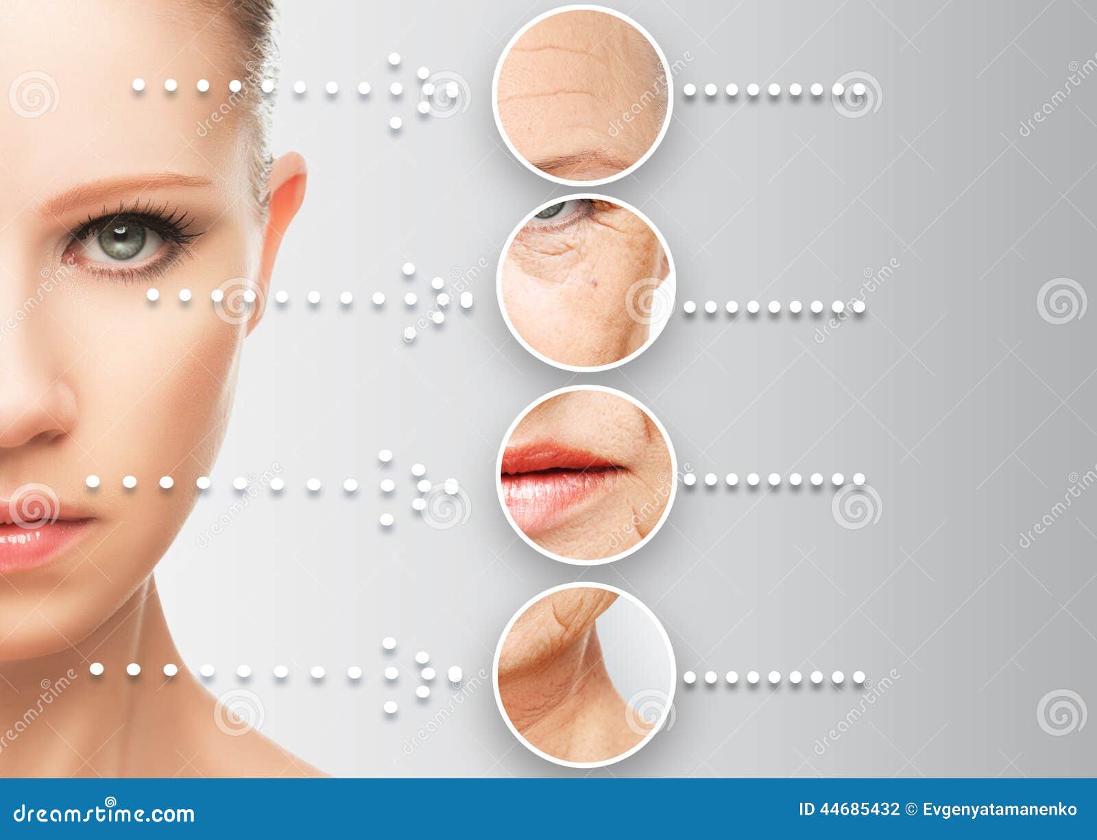 beauty concept skin aging. anti-aging procedures