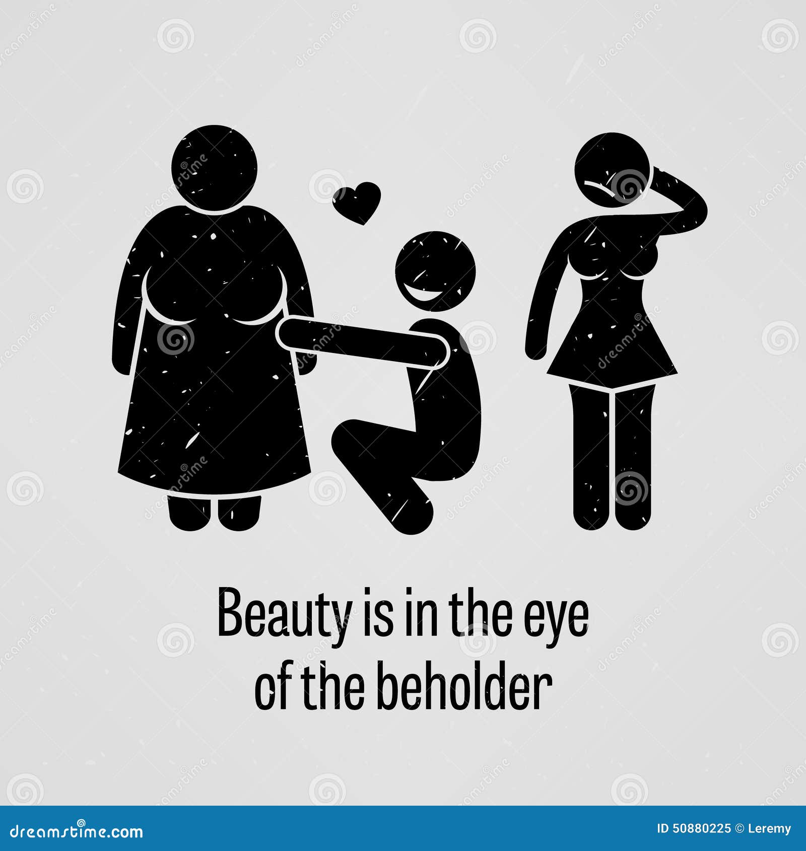 Beauty Is In The Eye Of The Beholder Stock Vector ...