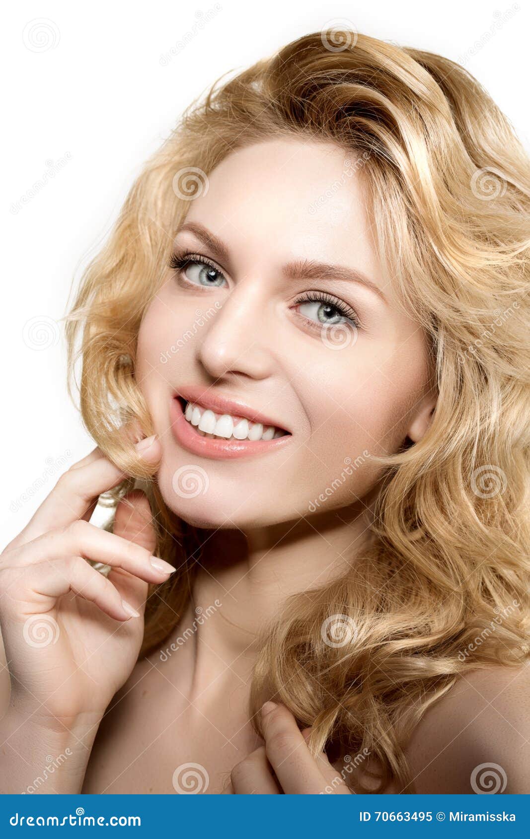 beauty face woman. girl healthy model in spa salon. cream treatment products. facial skin terapy. beautiful smile, teeth. dental