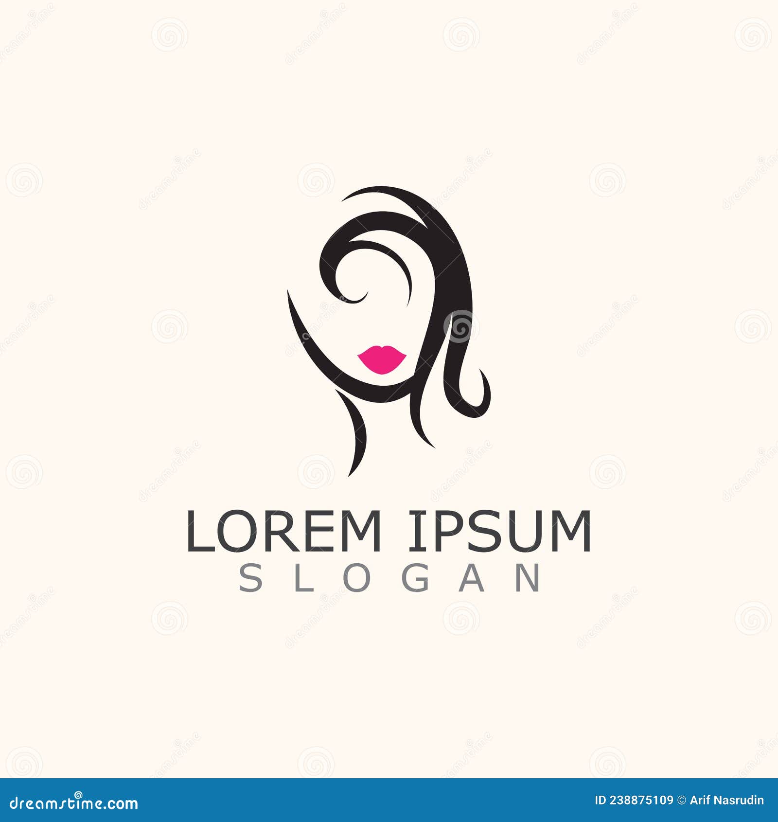 Beauty Face Woman Vector Illustration Template Logo Illustration Stock