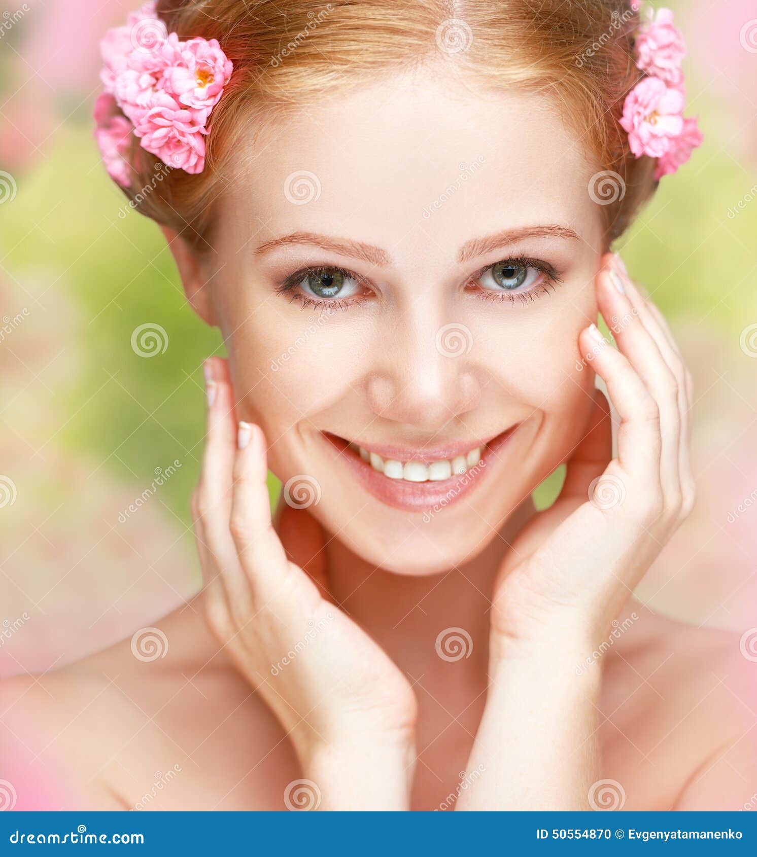 beauty-face-young-happy-beautiful-woman-pink-flowers-her-hair-50554870.jpg