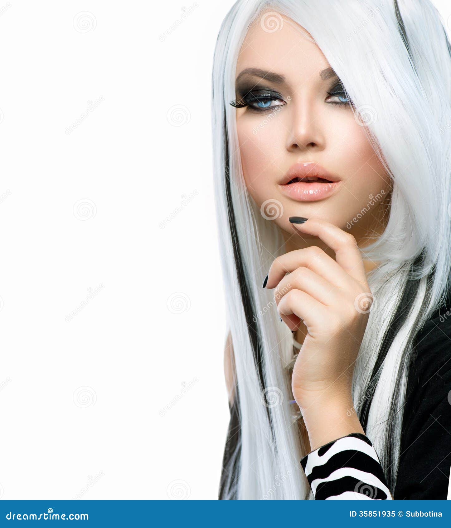 Beauty Fashion Girl Stock Image Image Of Black Color 35851935