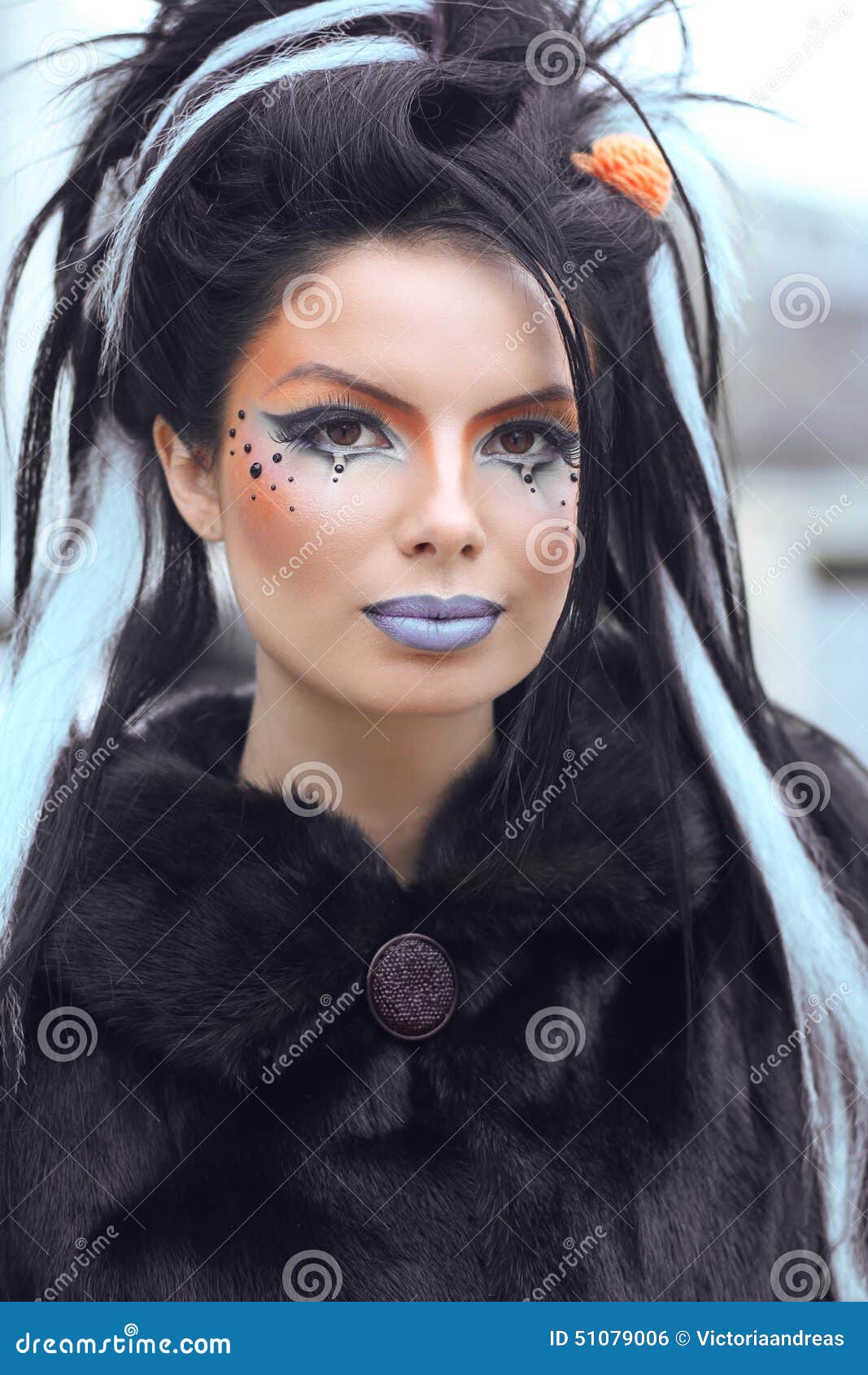 Beauty Fashion Punk Teen Girl Portrait with Art Makeup and Rock Stock ... picture Beauty Fashion Punk Teen Girl Portrait with Art Makeup and Rock Stock ... photo