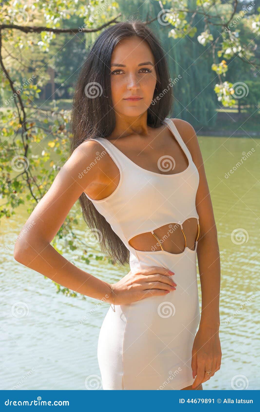 Beauty Girl In Short Dress On Nature Background. Fashion, Beauty Stock  Photo, Picture and Royalty Free Image. Image 31946116.