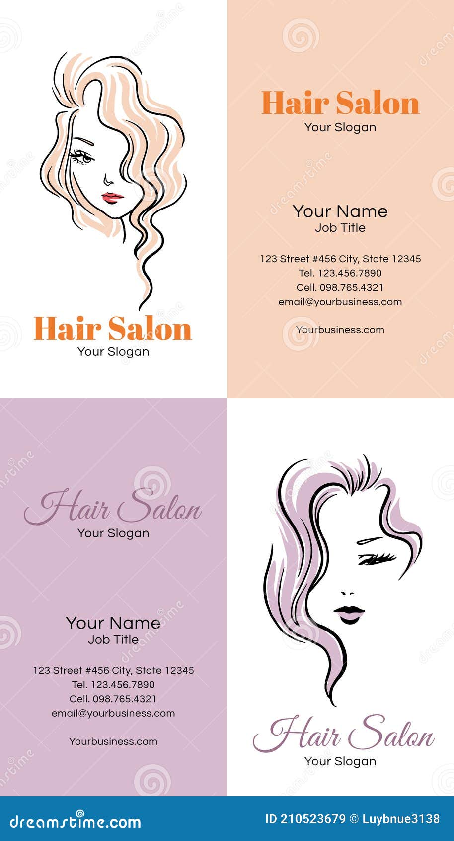 Beauty Hair Salon Business Card Templates Set with Hand Drawn Beautiful Woman Face Logos and Typography. Stock Vector - Illustration of beauty, face: 210523679 Beauty Hair Salon Business Card Templates Set with Hand Drawn Beautiful Woman Face Logos and Typography. Stock Vector - Illustration of beauty, face: 210523679