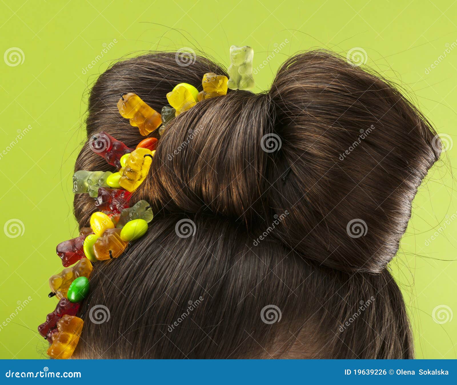 Beauty Hairstyle With Candy Stock Photo Image of necklace, hairstyle