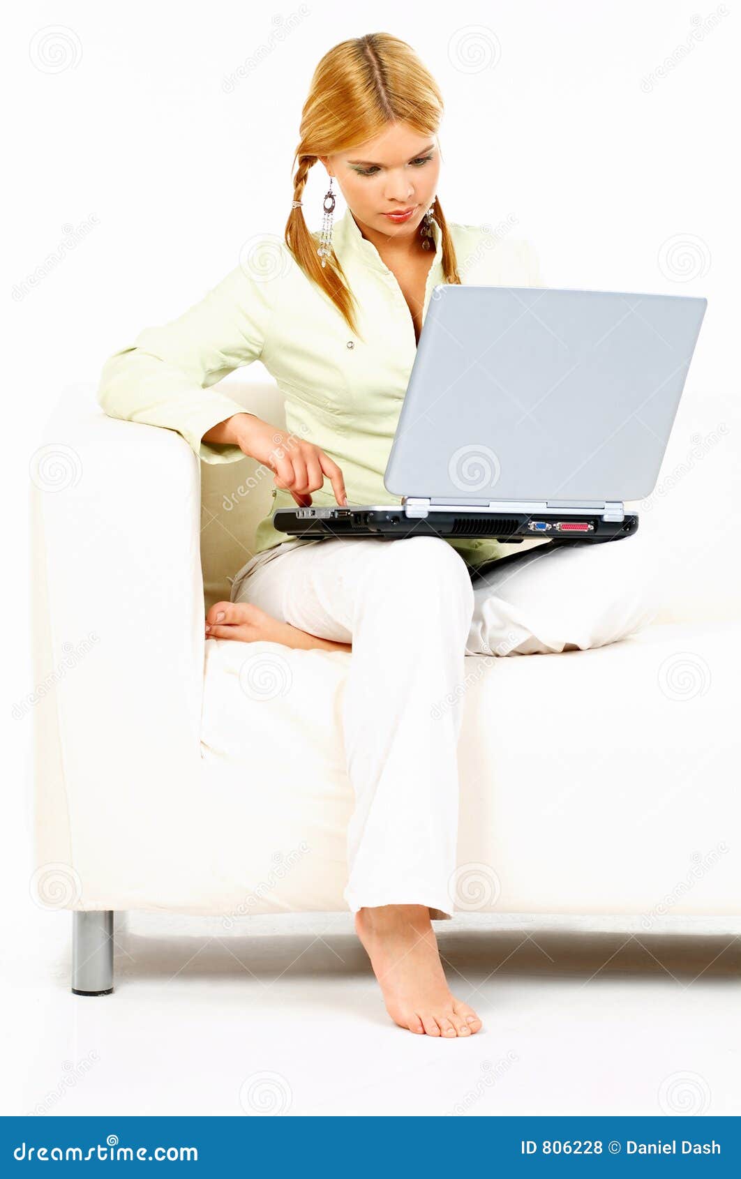 beauty with laptop