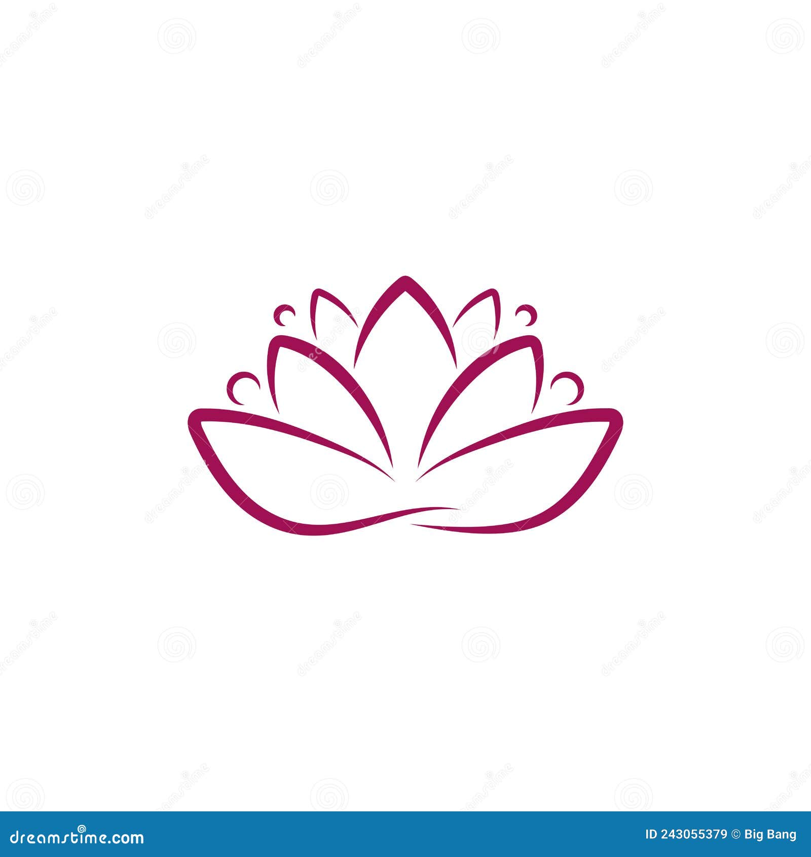Beauty Lotus Flower Logo Spa Logo Vector Yoga and Therapy Symbol Stock