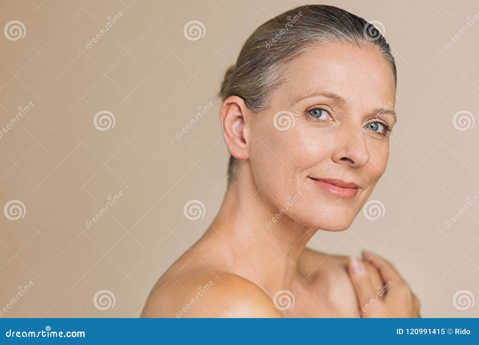 beauty mature woman smiling