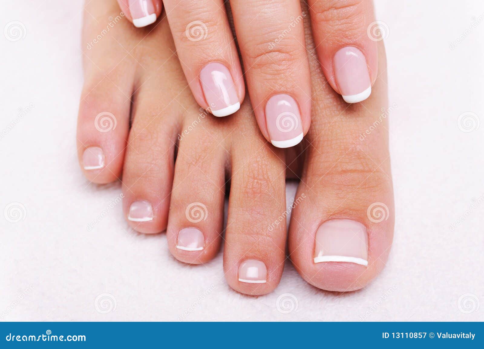 Beauty Nails of a Female Hand and Feet Stock Image Image of woman