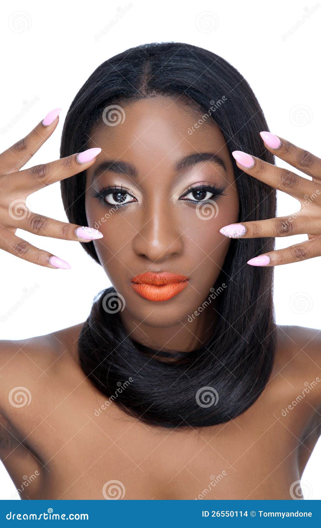Beauty With Perfect Hair And Nails Stock Photo Image Of African