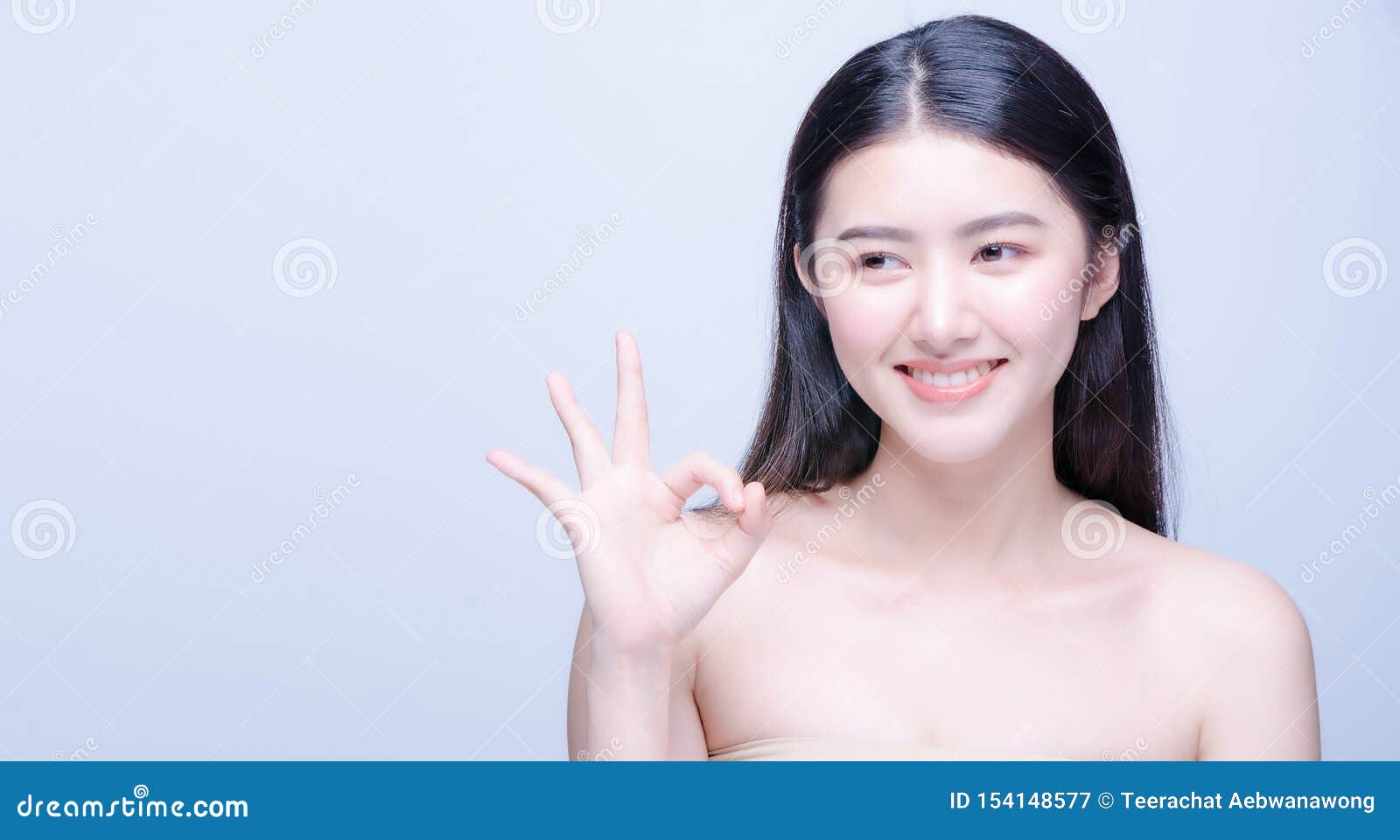 1600px x 959px - Beauty Portrait of a Cheerful Attractive Half Naked Asian Woman Showing Ok  Gesture and Looking Forward at Camera Isolated Over Stock Image - Image of  isolated, clean: 154148577