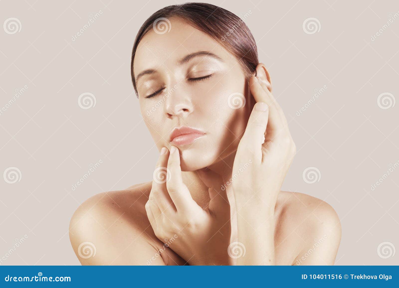 1300px x 957px - Beauty Portrait of a Very Beutiful Brown Hair European Young Girl, Nude  Make Up. Studio Shoot, White Background. Stock Photo - Image of hairstyle,  glamour: 104011516