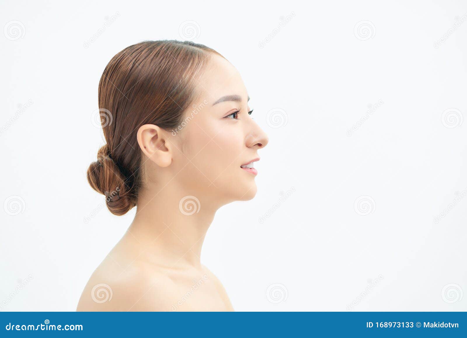 Beauty Portrait Of A Young Pretty Half Naked Woman Stock 