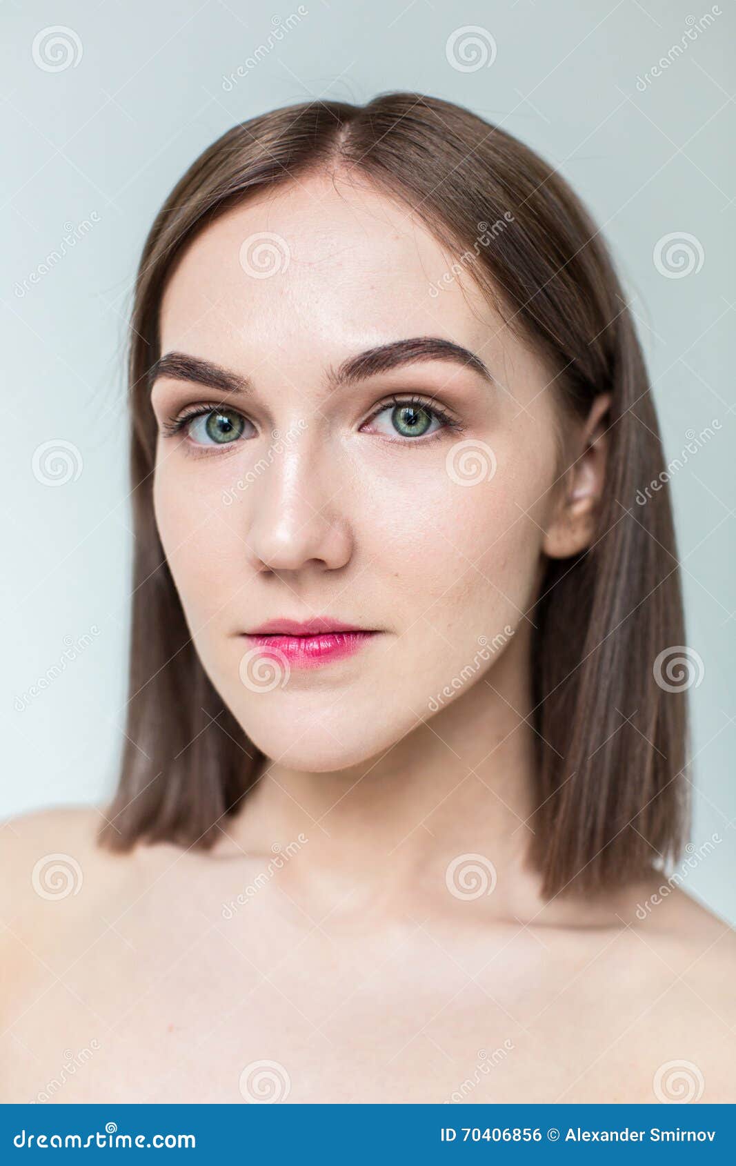 Beauty Portrait Of Young Model With Middle Length Hair Professional