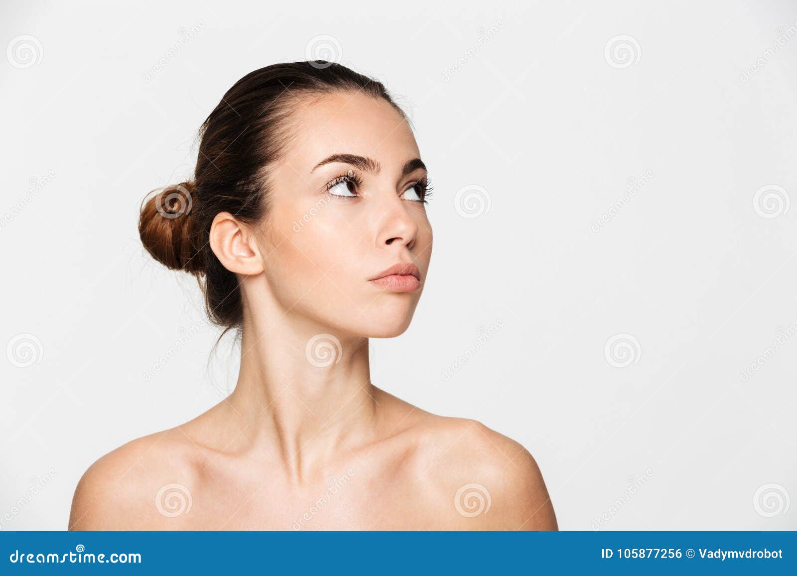 Beauty Portrait Of A Young Attractive Half Naked Woman 