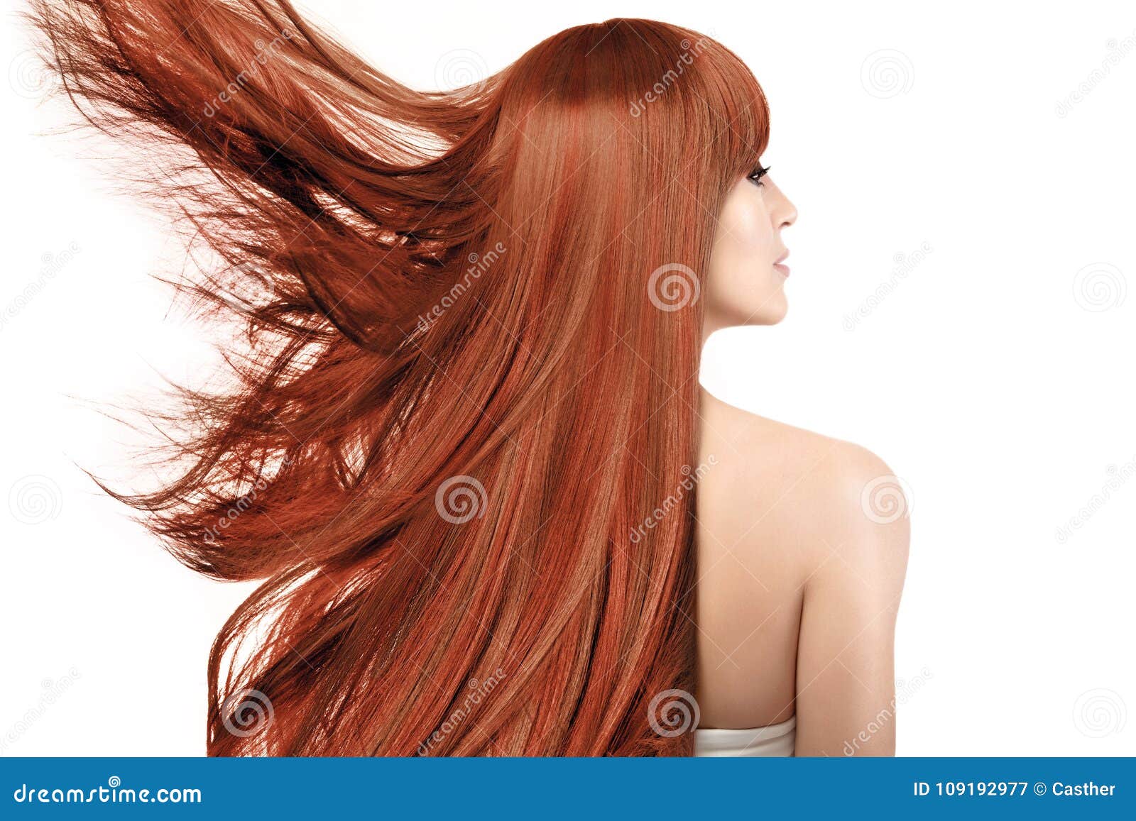 Beauty Portrait of a Woman with Dyed Long Hair with Highlights Stock Image  - Image of girl, dyed: 109192977