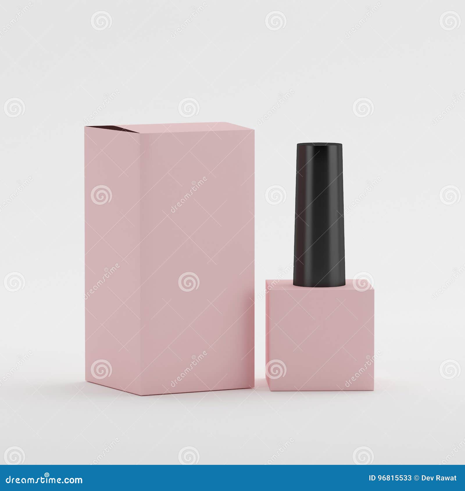 Download Blank Nail Polish Mock-up Template On Isolated White Background, Ready For Your Design, 3D ...