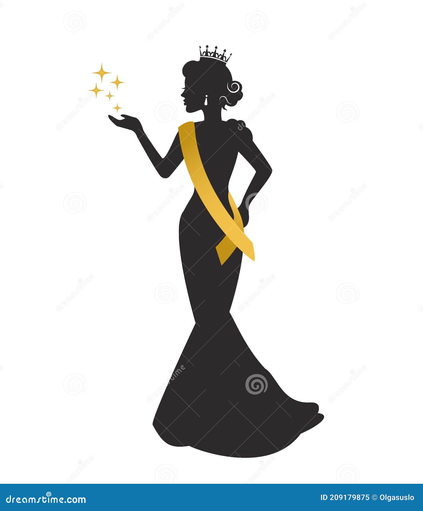beauty queen silhouette
