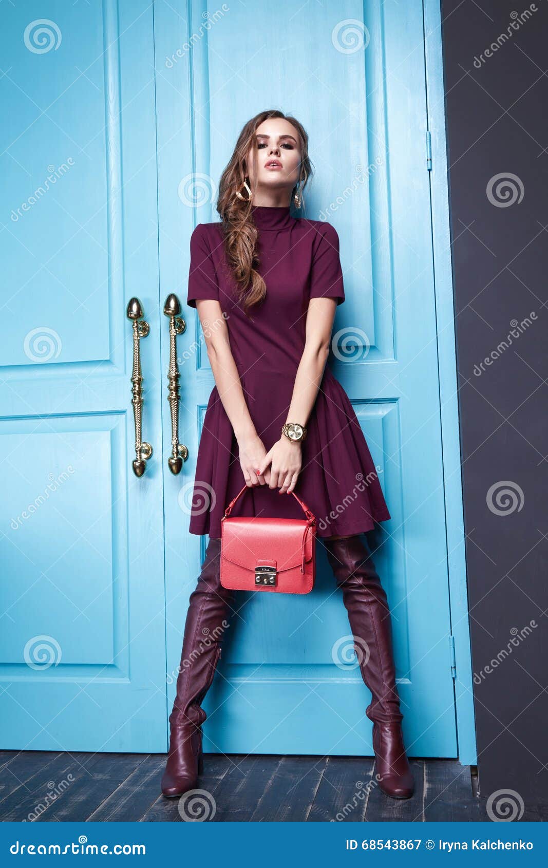 Beauty Dress Clothing Makeup Fashion Style Woman Stock Image - Image of ...