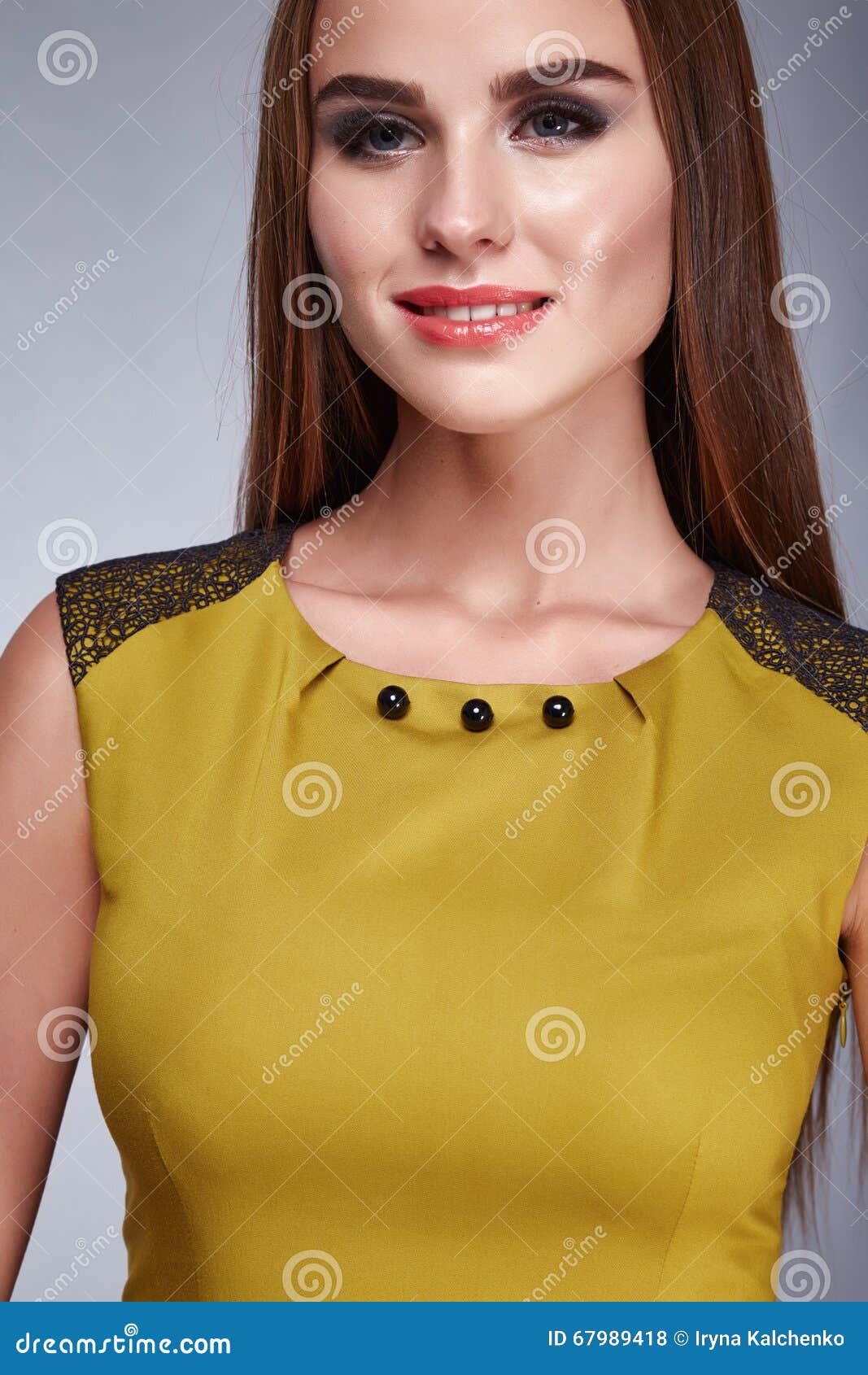 Beauty Dress Clothing Makeup Fashion Style Woman Stock Photo - Image of ...