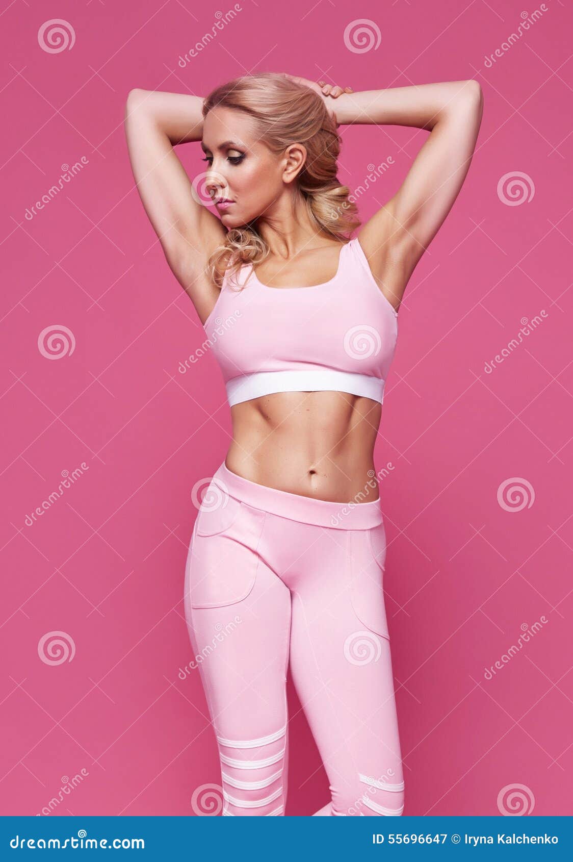 Beauty Woman Sport Yoga Pilates Fitness Body Shape Clothes Stock Image -  Image of coach, fitting: 55696647