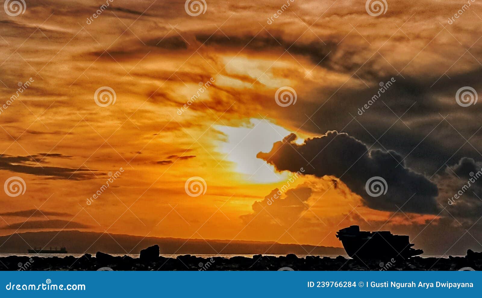The Beauty of Silhouette when the Sunrises Stock Photo Image of