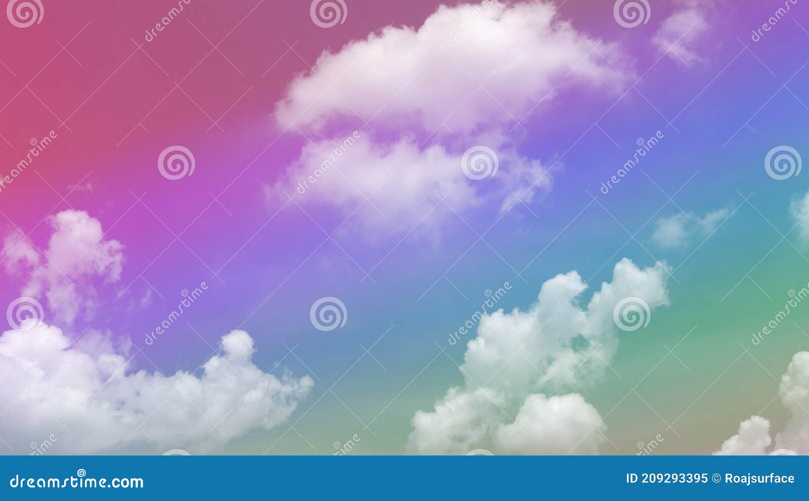 Beauty Soft Multicolor Rainbow on Sky Fluffy Clouds. Fresh Air Decor Light Stock Image Image