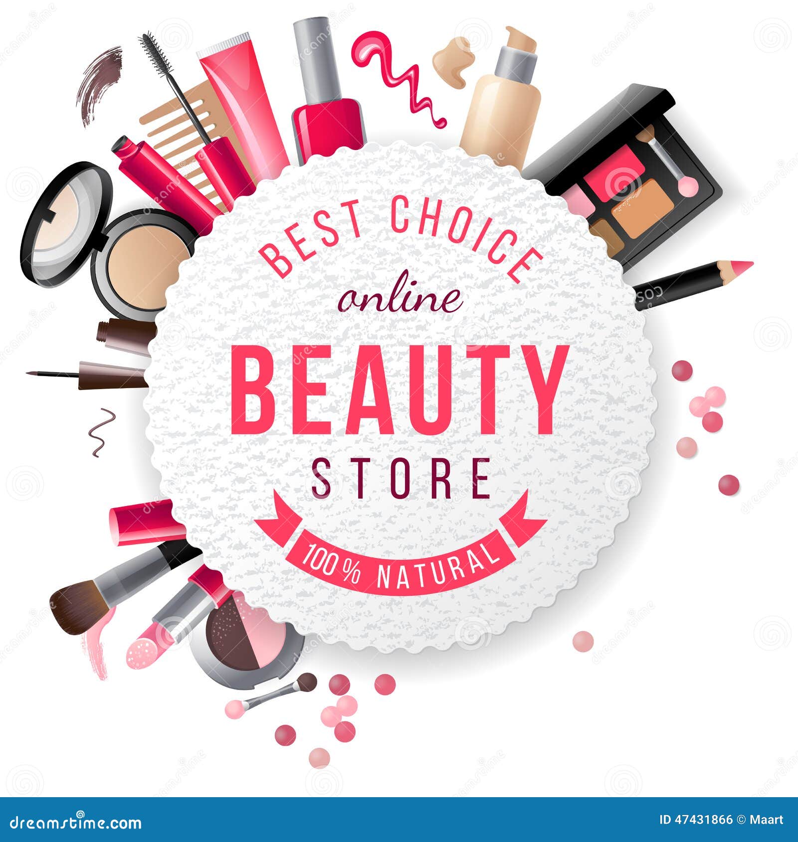 Beauty Store Emblem Stock Vector - Image: 47431866