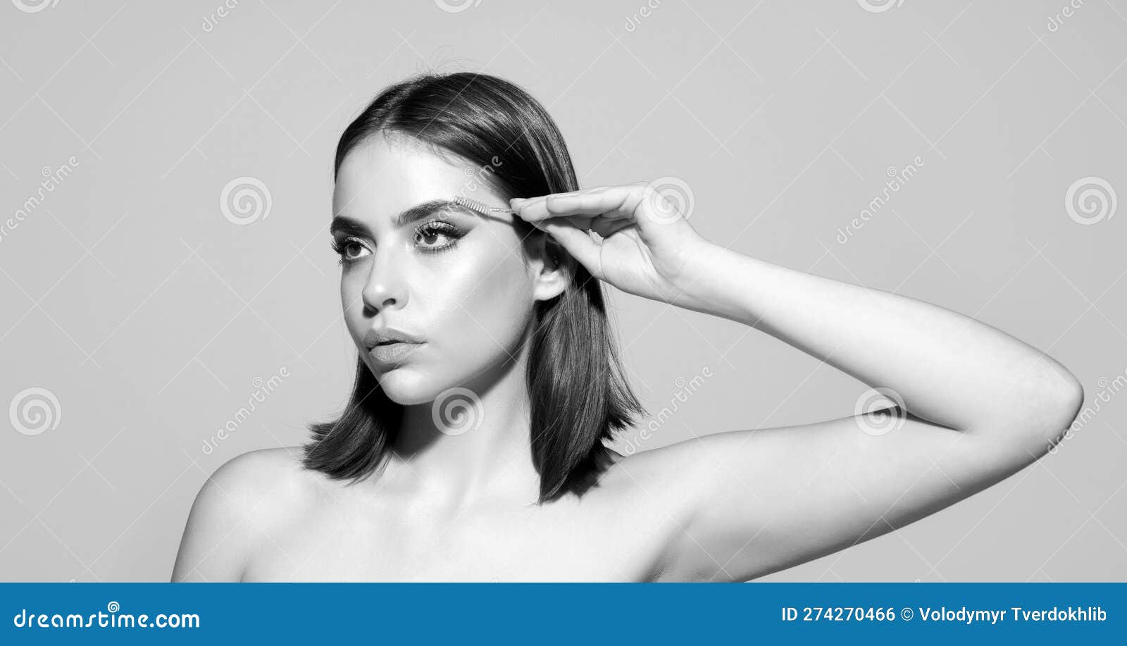 Beauty Thick Perfect Eyebrows, a Vivid Glance. Makeup Correction