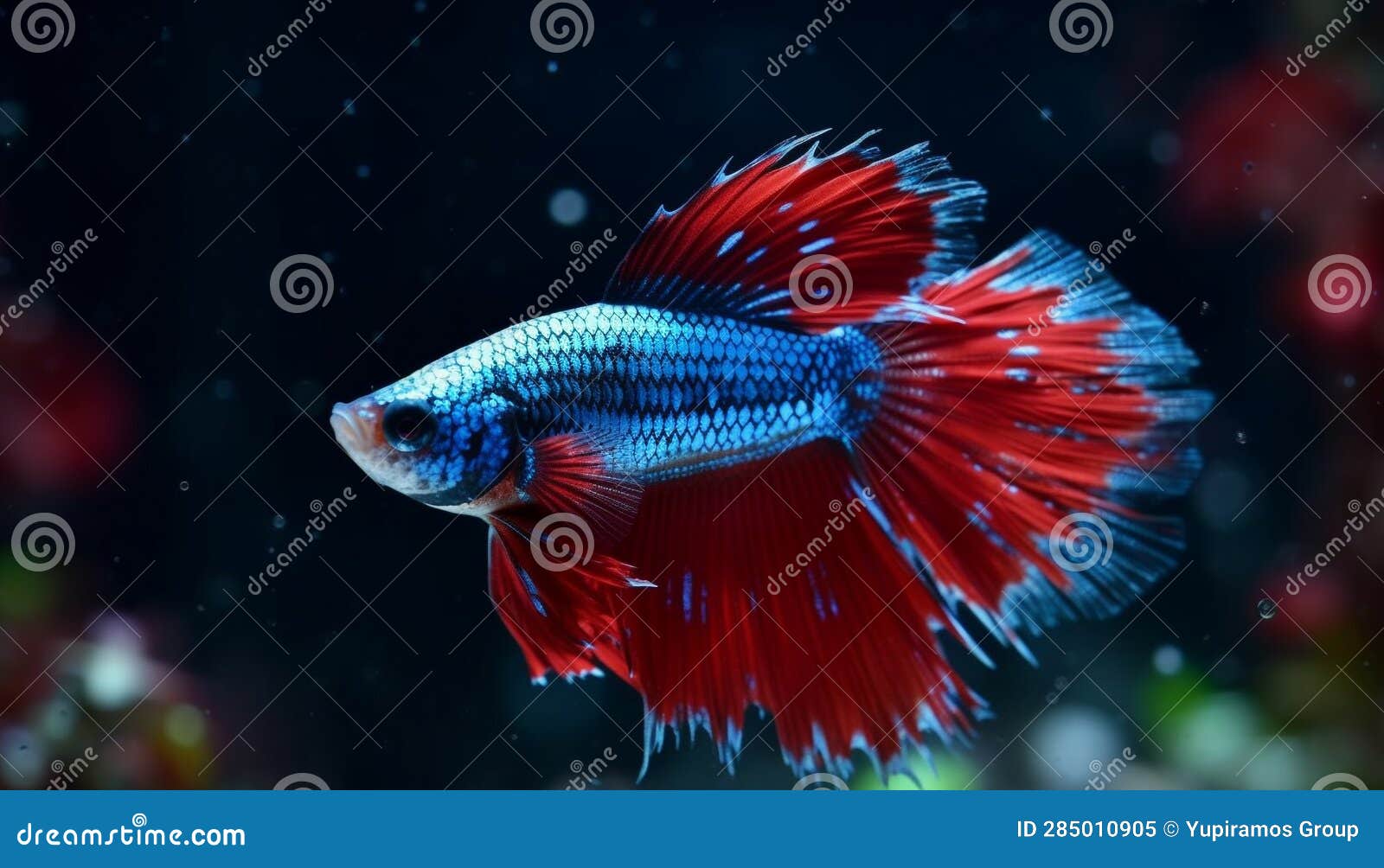 The Beauty of Underwater Motion a Multi Colored Aquatic Flame Generated by AI Stock Image
