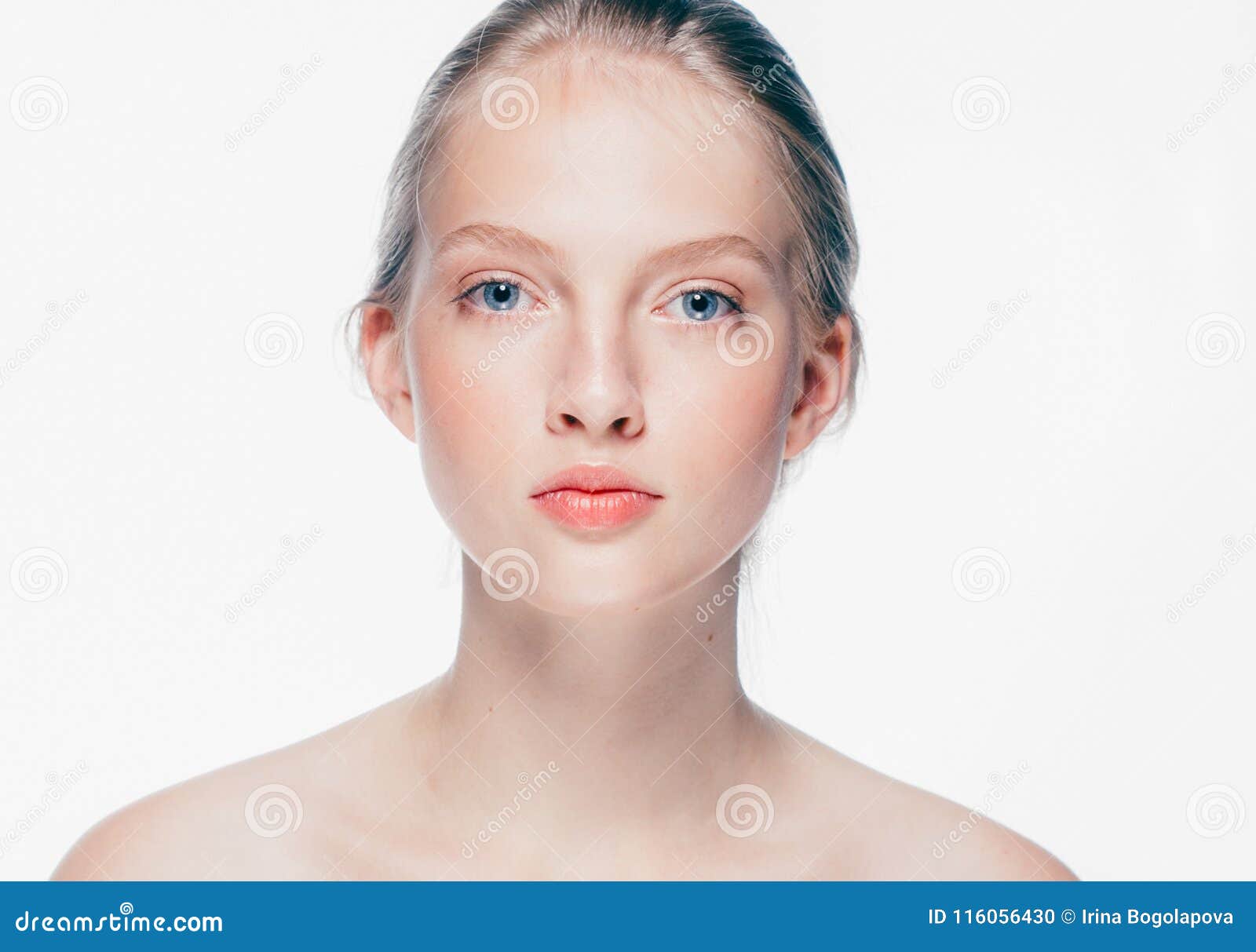 Beauty Woman Face Portrait Close Up. Beautiful Model Girl with P Stock ...