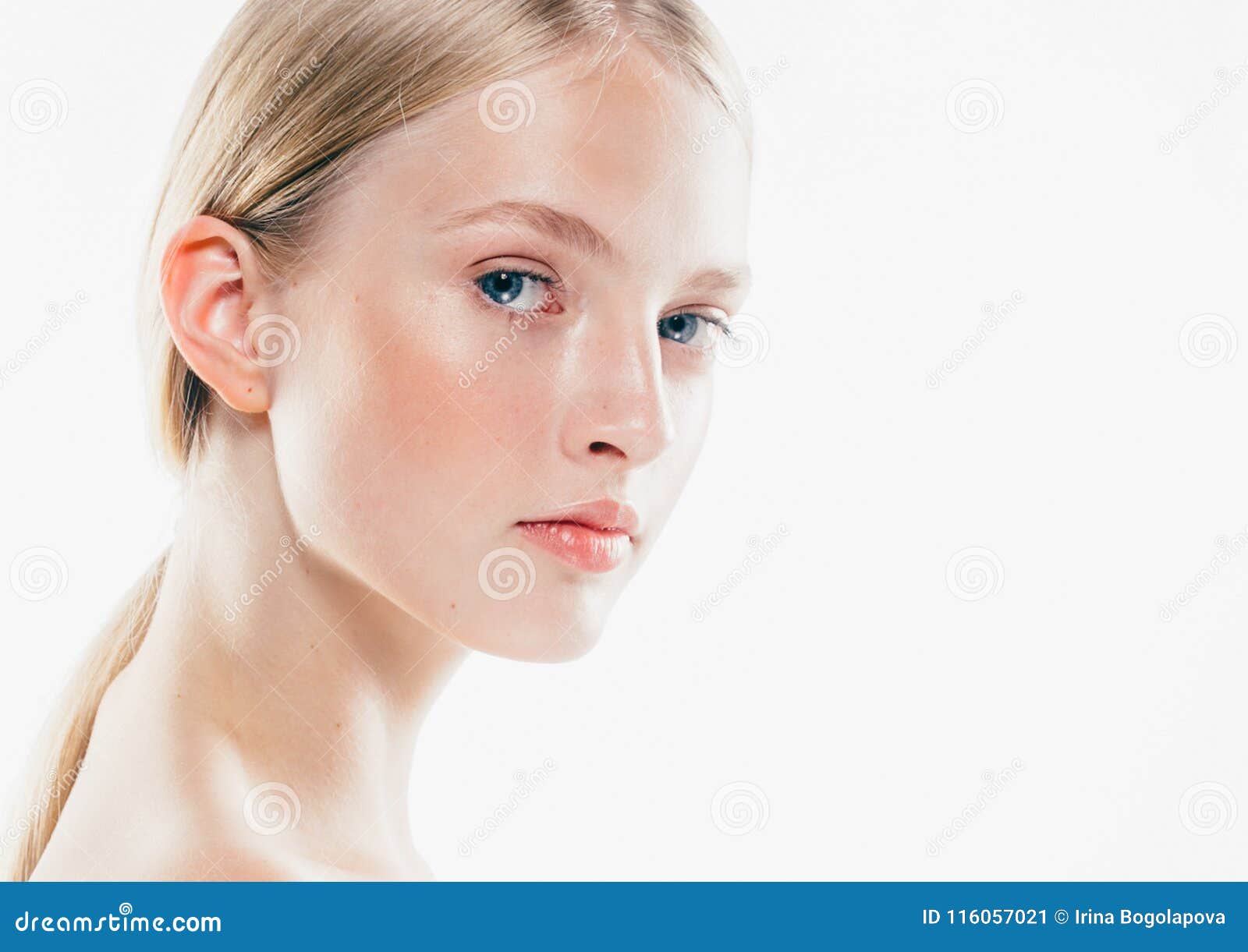 Beauty Woman Face Portrait Close Up. Beautiful Model Girl with P Stock ...