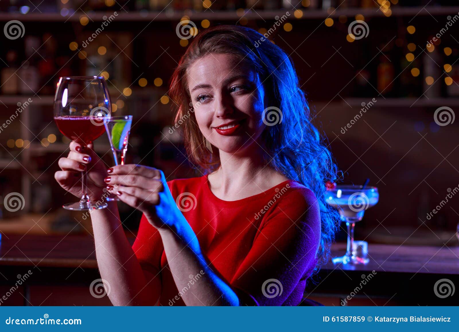 Beauty Woman Holding Tasty Drinks Stock Image - Image of attractive ...