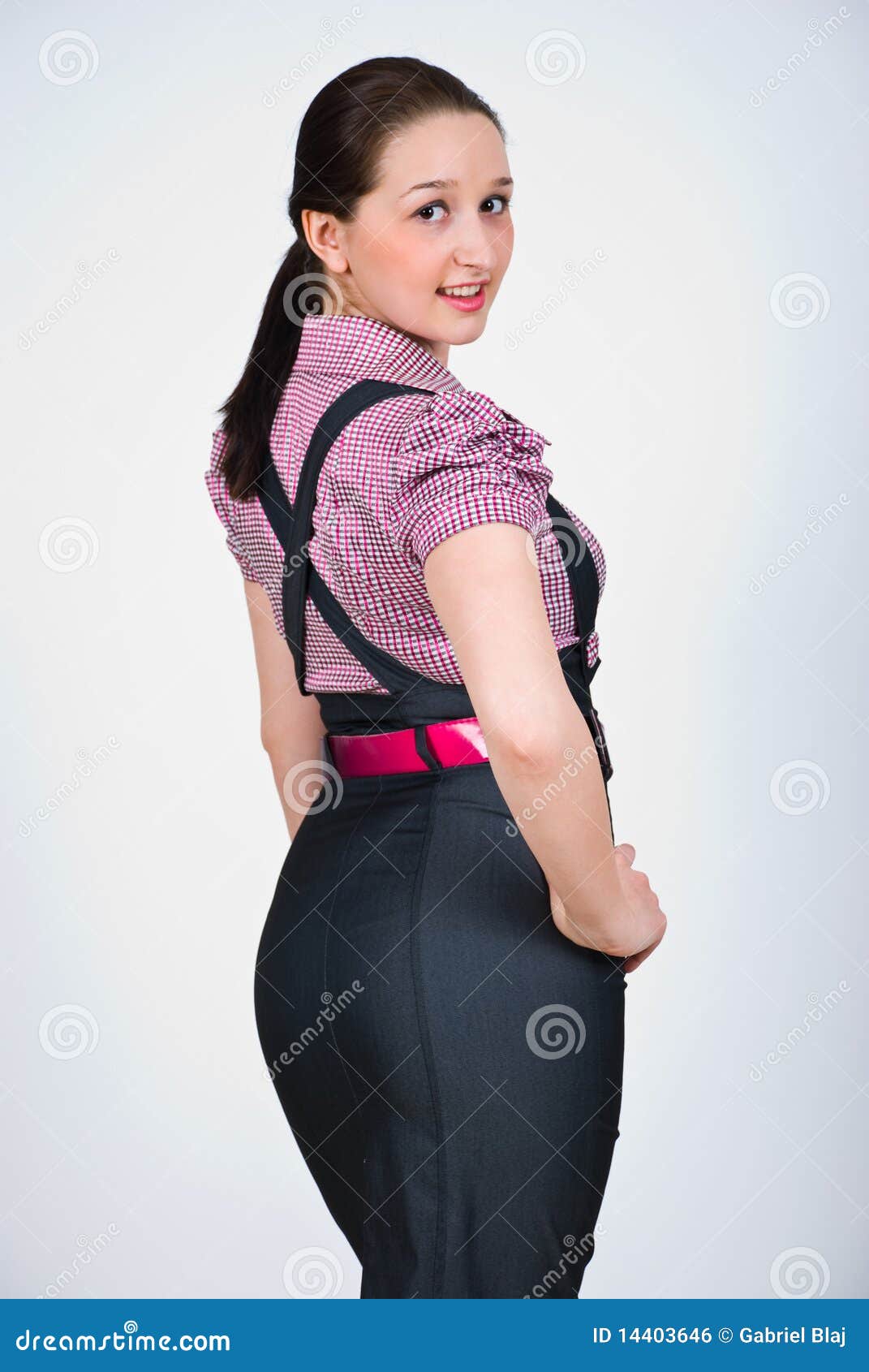 wallpapers Looking Over Shoulder Pose dreamstime com