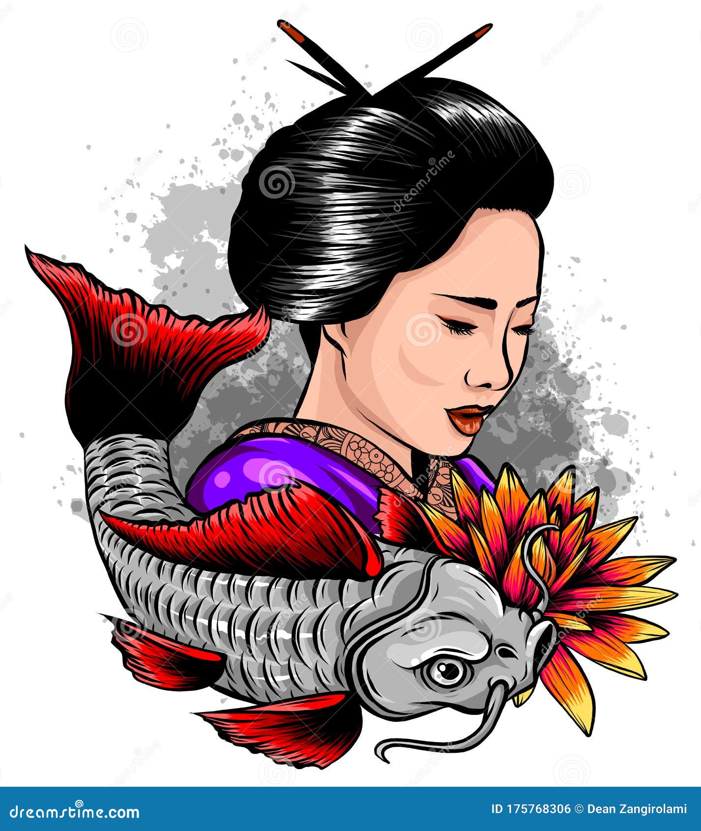 Share 145+ girly koi fish tattoo