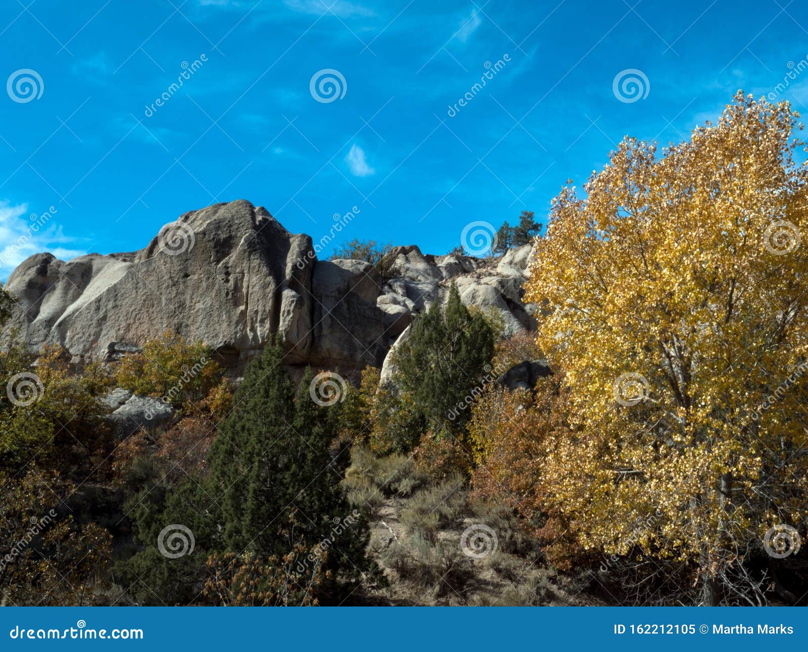 Autumn Foliage and Sheer Cliffs at Beaver Dam State Park Stock Image
