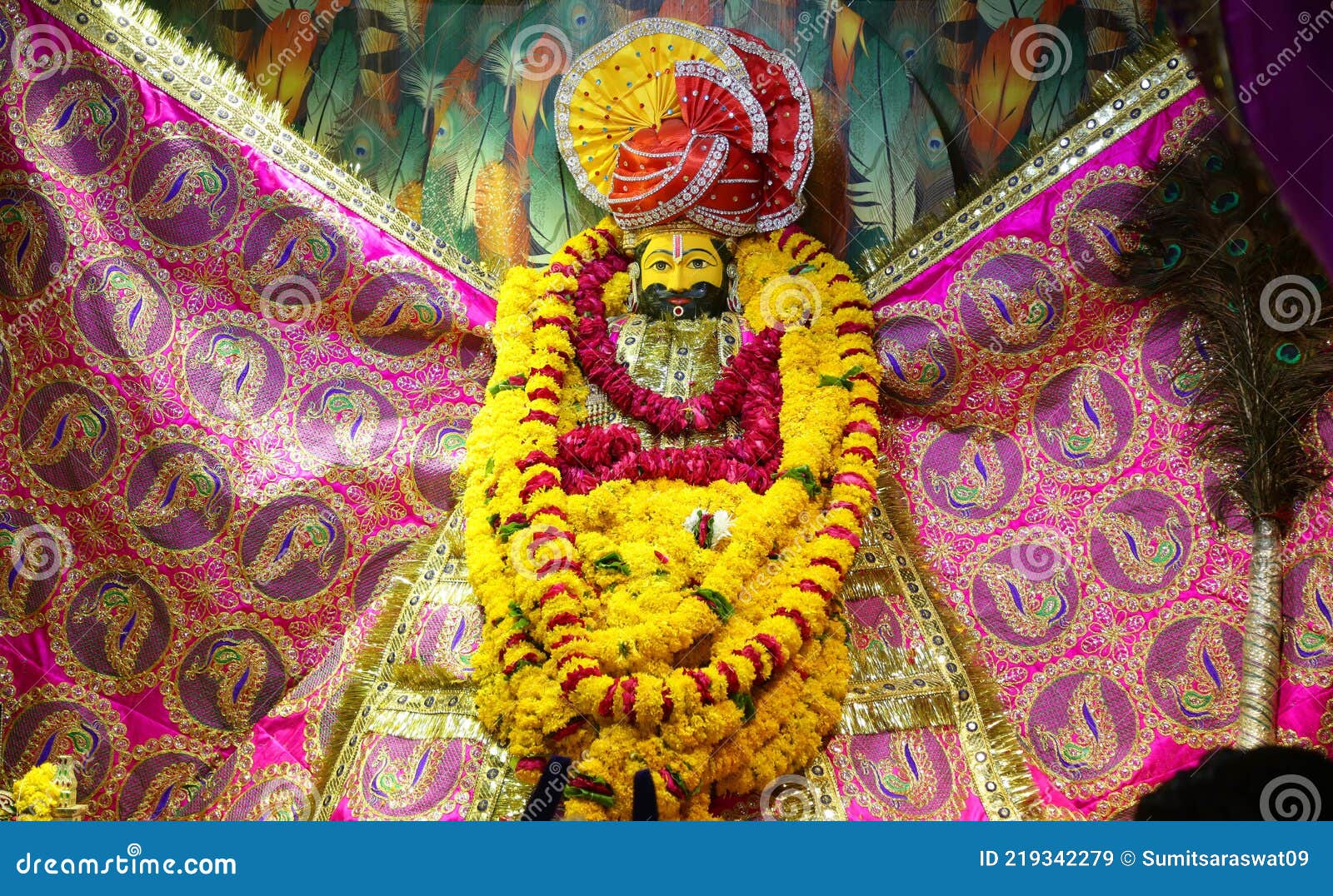 Hindu God Khatu Shyam Baba in Rajasthan, India Stock Image - Image ...