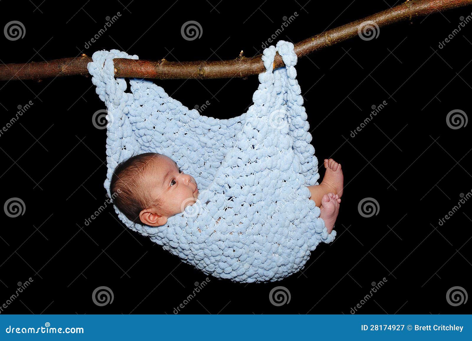 Rectángulo presión Céntrico Bebé en hamaca imagen de archivo. Imagen de blanco, suspendido - 28174927