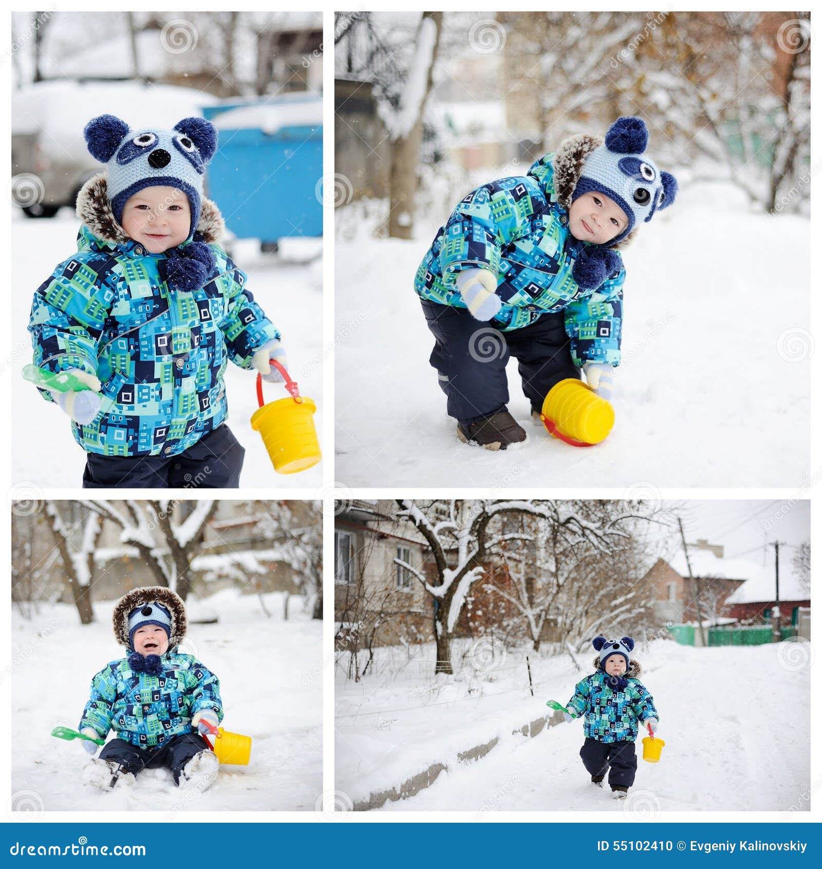 Bebé En Ropa Del Invierno Nieve Foto archivo - Imagen ropas, caliente: 55102410