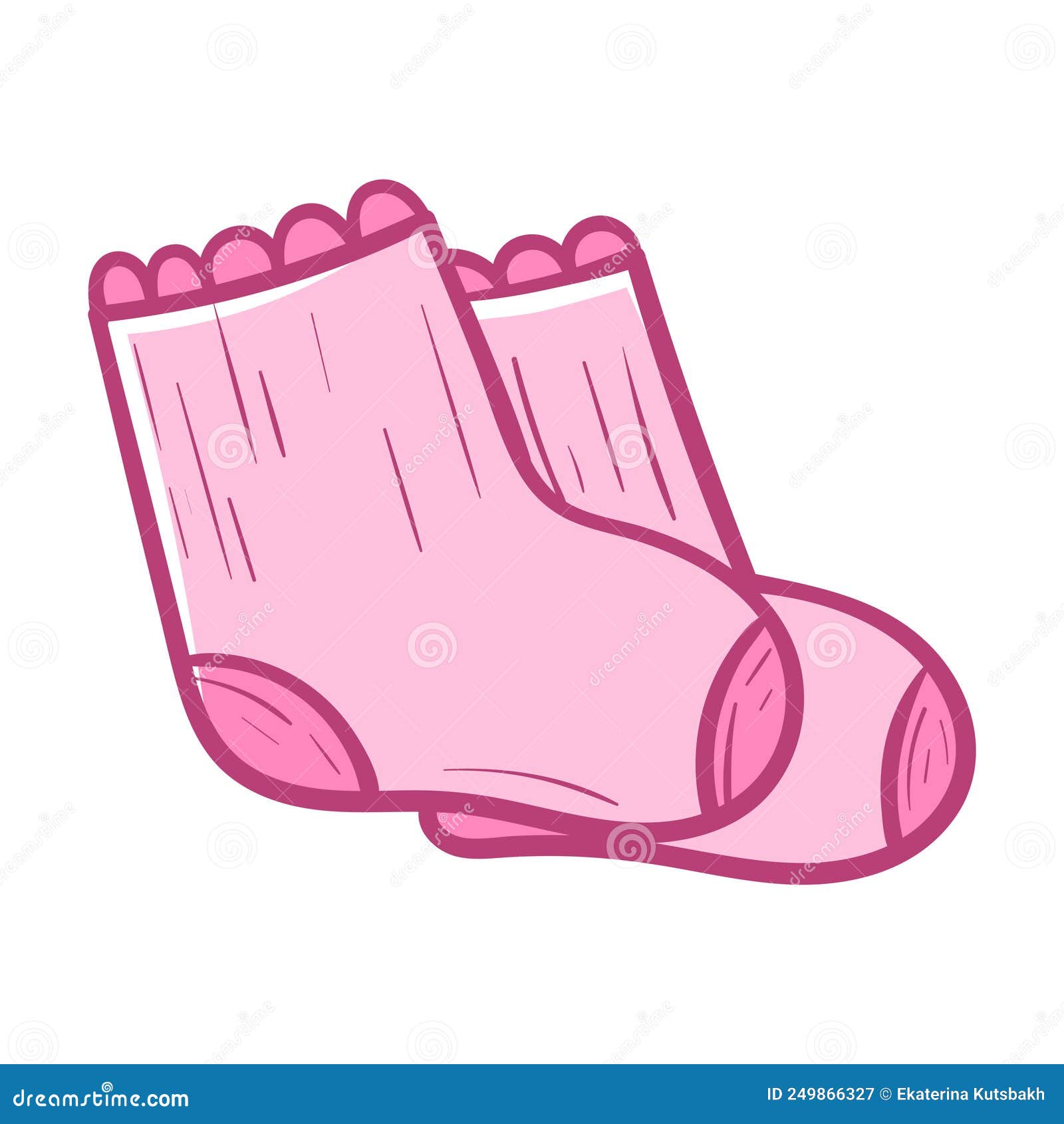 Calcetines de colores para niños vector ilustración de estilo de dibujos  animados aislado