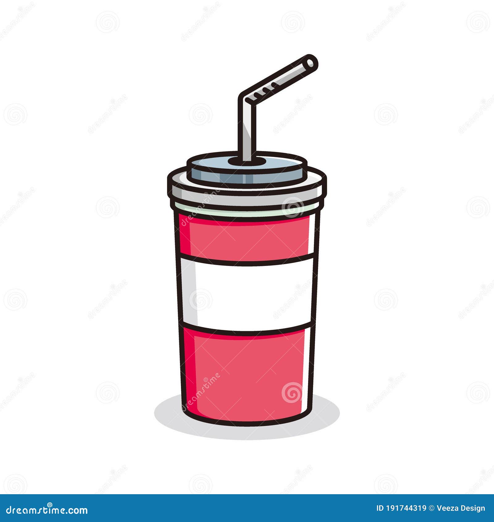 Bebida Soda Con Vector De Ilustración De Dibujos De Taza Ilustración del  Vector - Ilustración de vendimia, hielo: 191744319