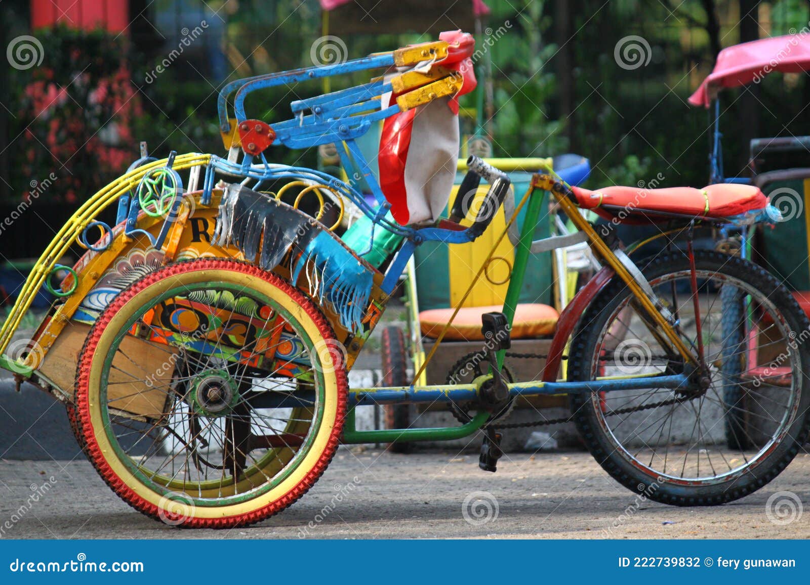 Becak Transporte Tradicional Indonesia Foto De Archivo Imagen De
