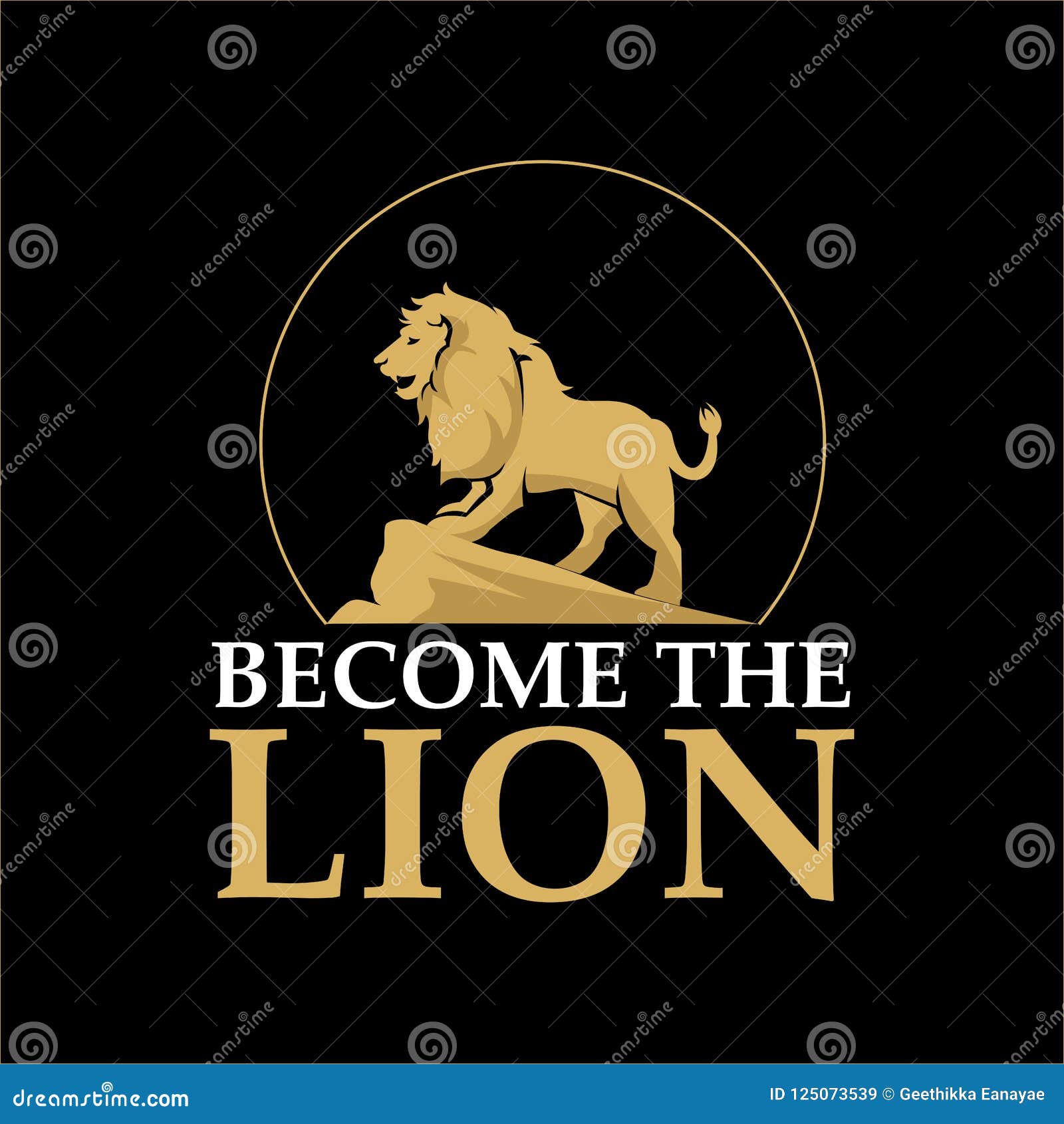 Become The Lion T Shirt Design Stock Vector - Illustration Of Fashion,  Funny: 125073539