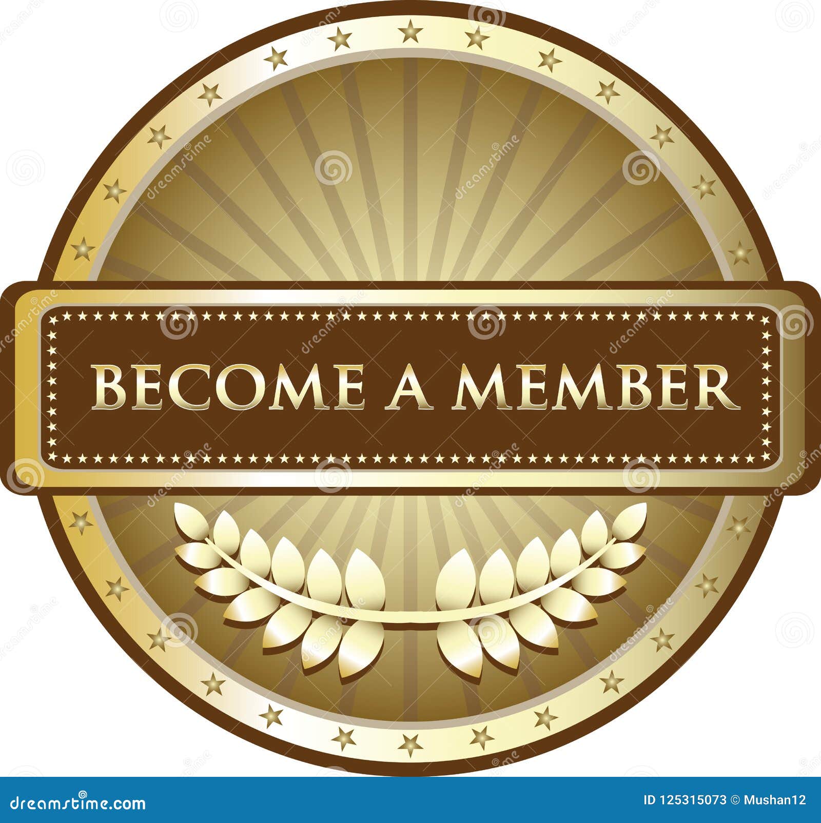 become a member gold label emblem