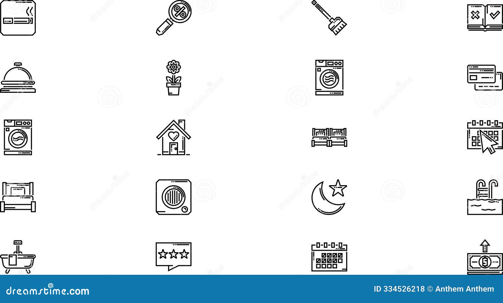 bed and breakfast icons high-quality  icons collection with editable stroke. ideal for professional and creative