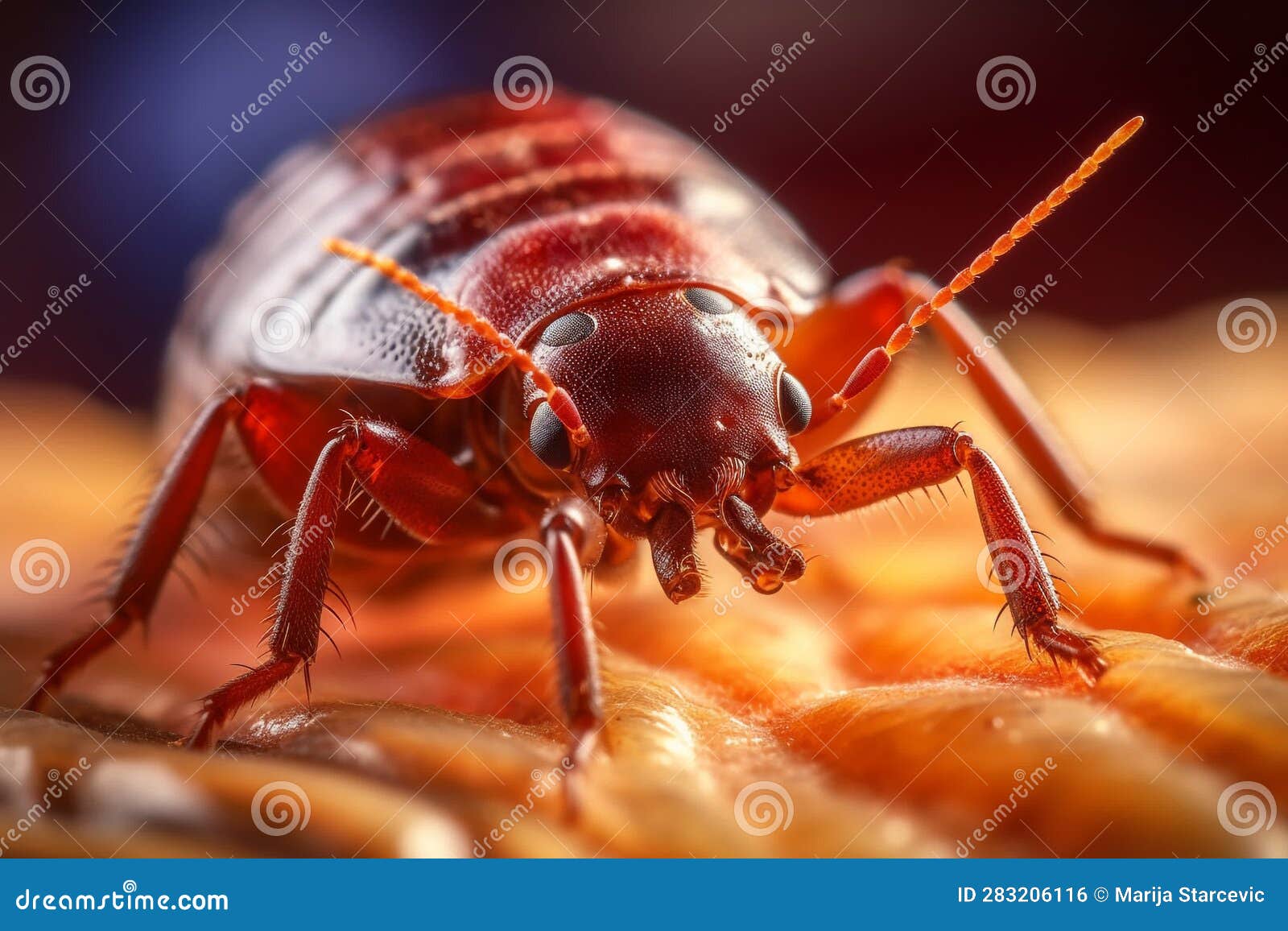 bed bug macro. cimex hemipterus