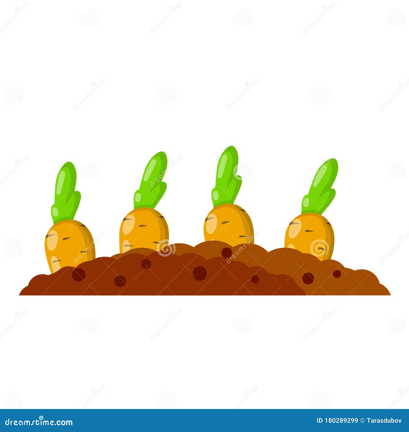 Bed with the Carrot. Cartoon Flat Illustration Stock Vector - Illustration  of carrot, fresh: 180289299