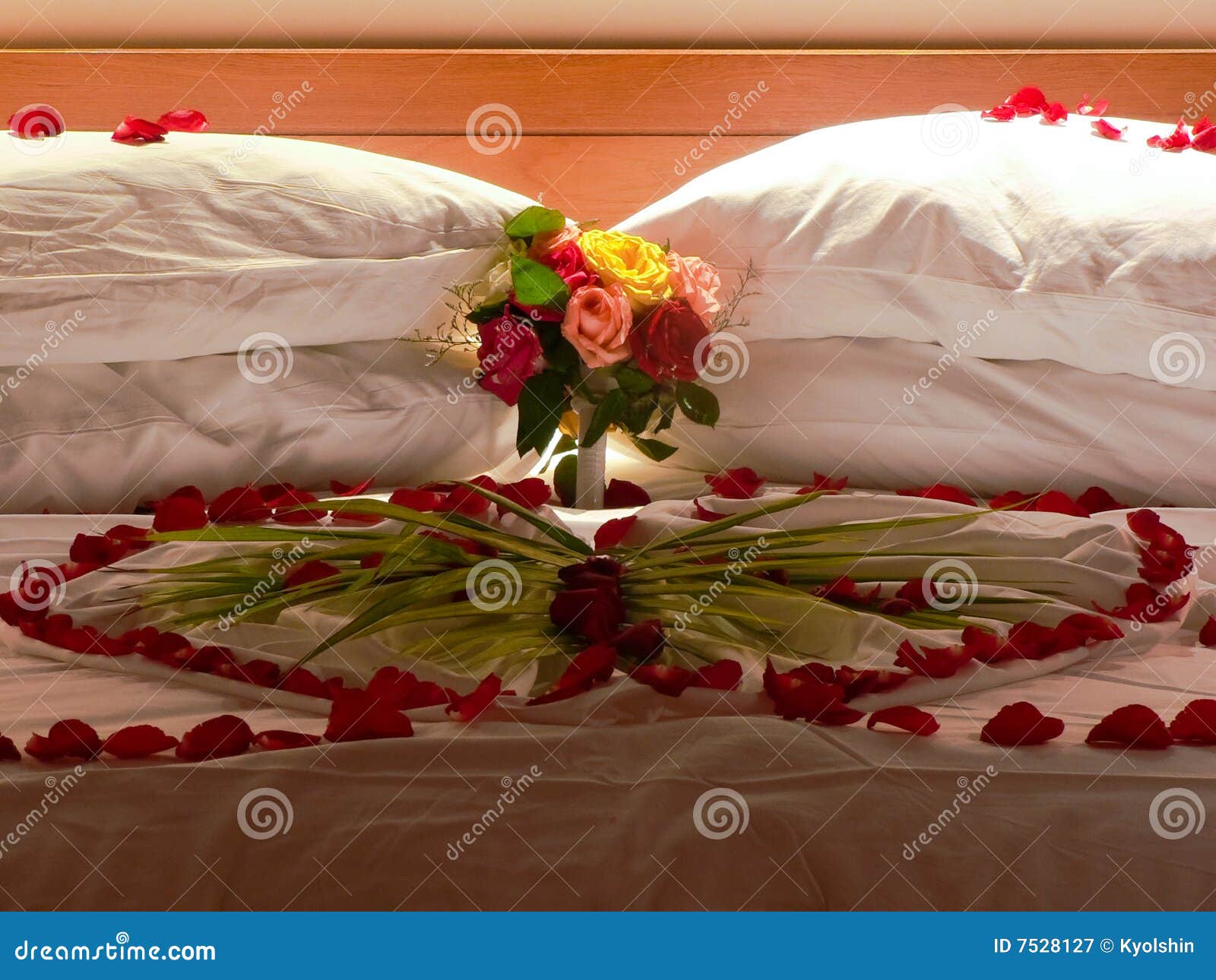 Bed with flowers stock image. Image of beautiful, bunch 7528127