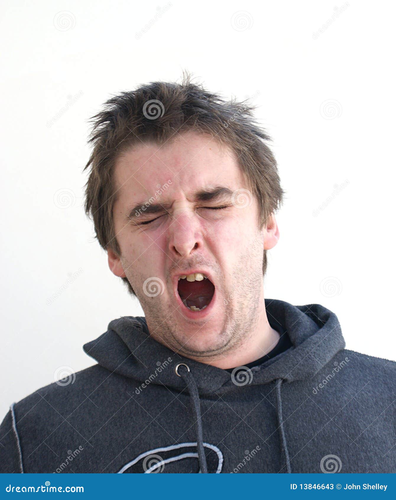 Bed Head Yawn stock image. Image of tired, slack, casual 13846643